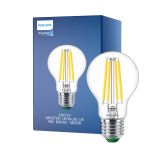Philips MASTER LED Pære Ultra Efficient E27 Pære klar 4W 840lm - 840 kold hvid | erstatter 60W